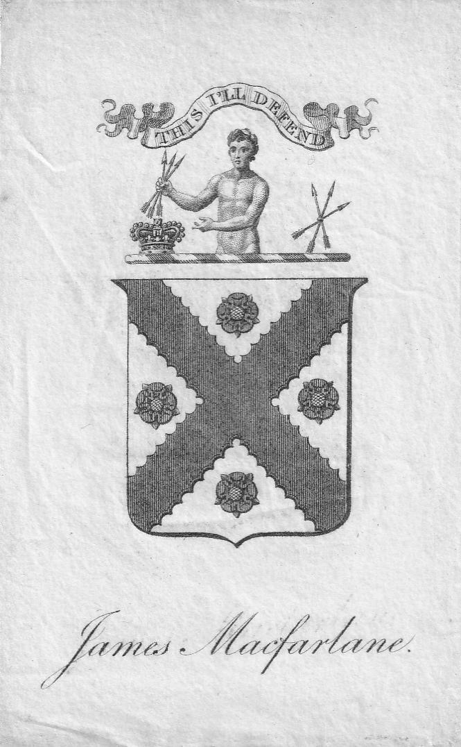 Crest of James Macfarlane Crest of James Macfarlane