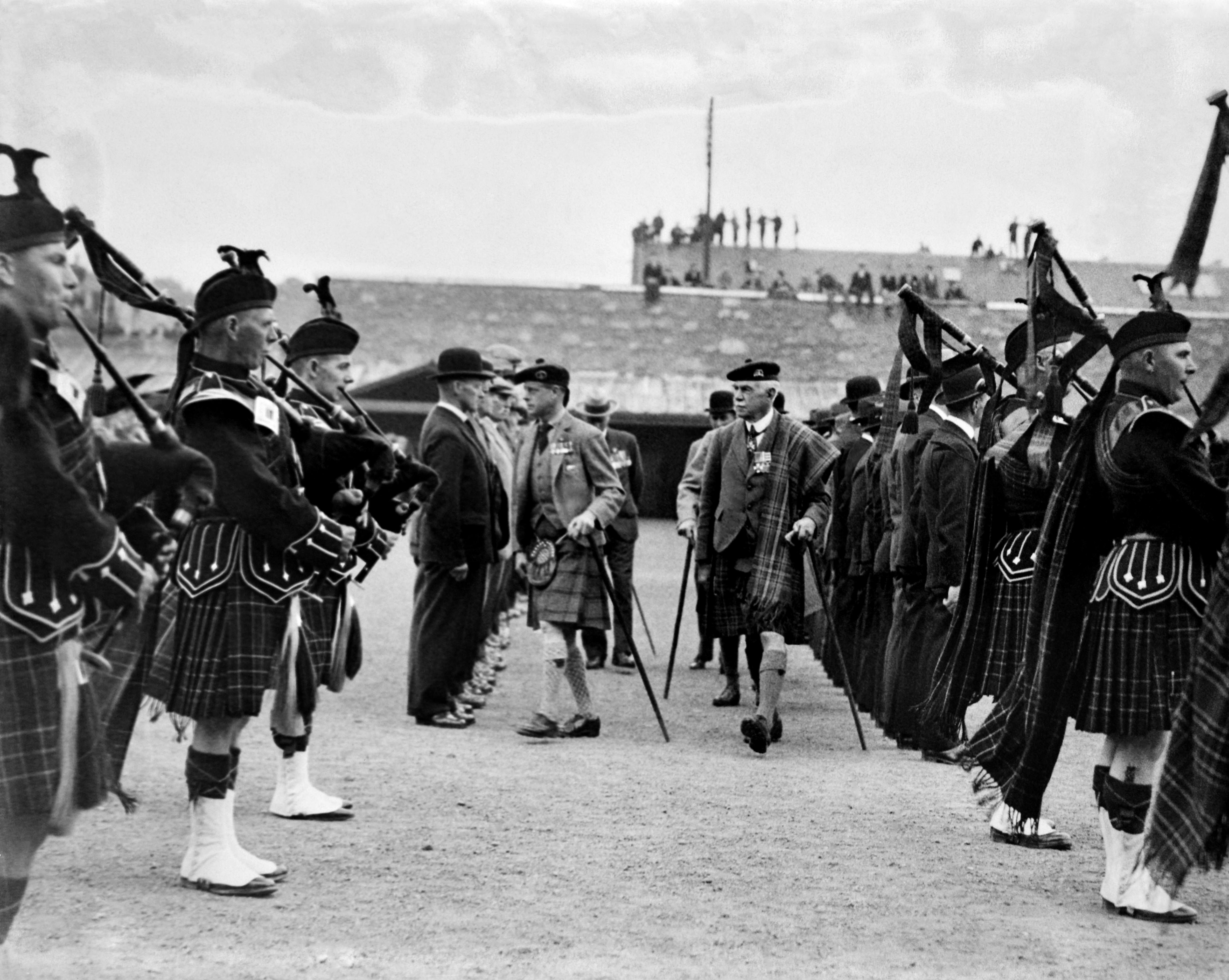 HRH Prince Of Wales & Brig Gen D A Macfarlane Inspecting British Legion Veterans HRH Prince Of Wales & Brig Gen D A Macfarlane Inspecting British Legion Veterans