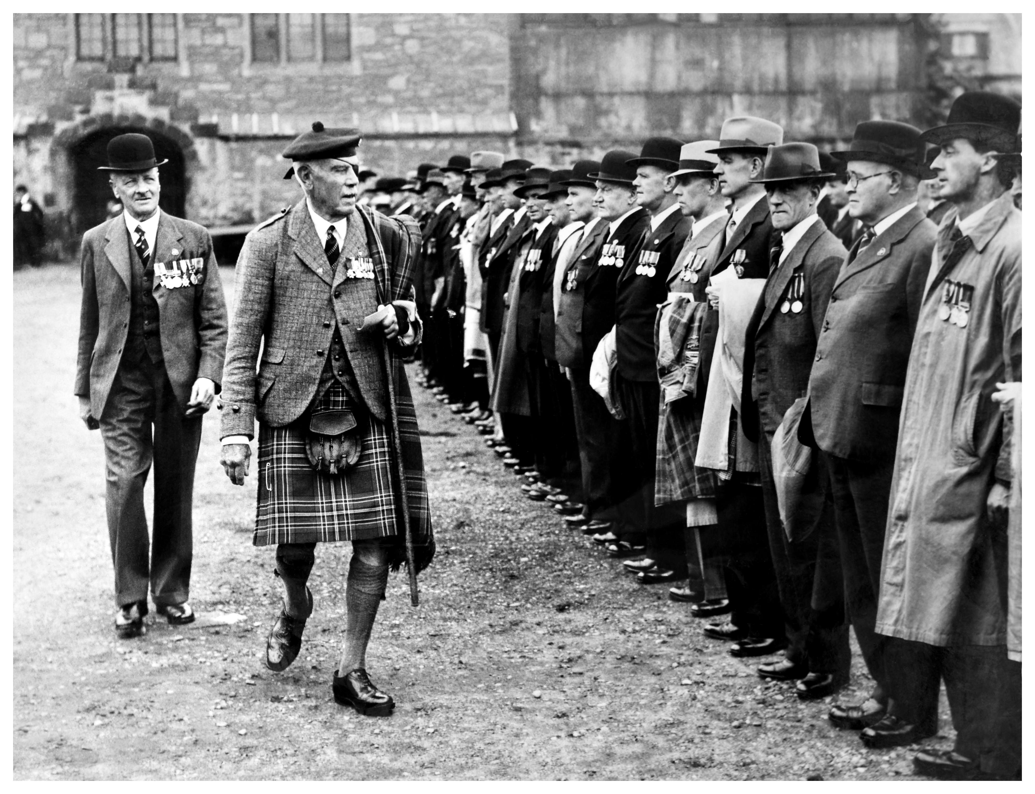 DAM & Unknown Inspecting British Legion Veterans