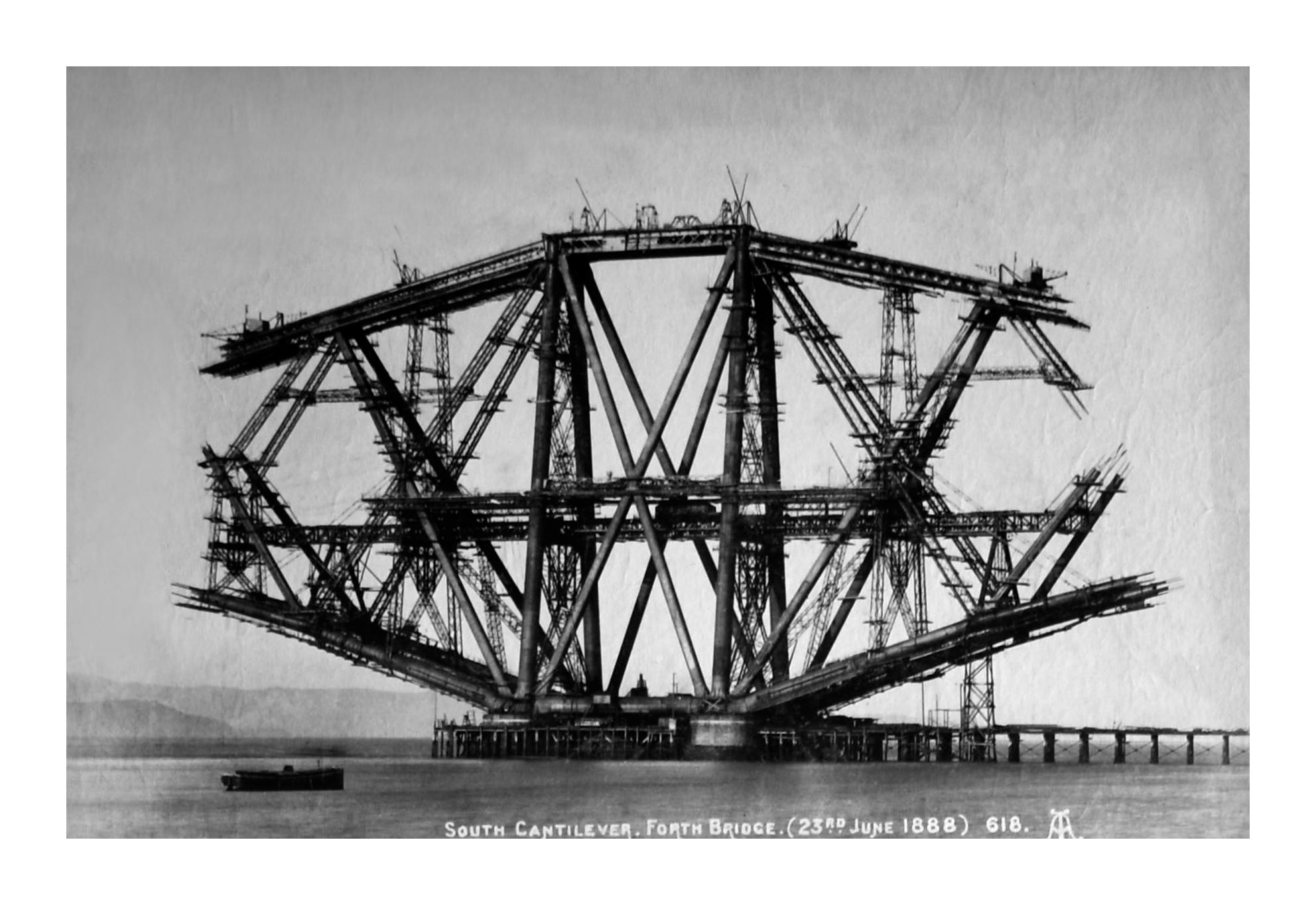 Forth Rail Bridge Under Construction, South Cantilever 18880623 (618)