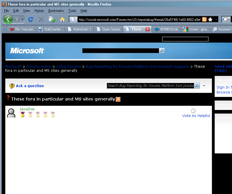 Windows 2000 Pro - Firefox 3 - Microsoft Forum Thread